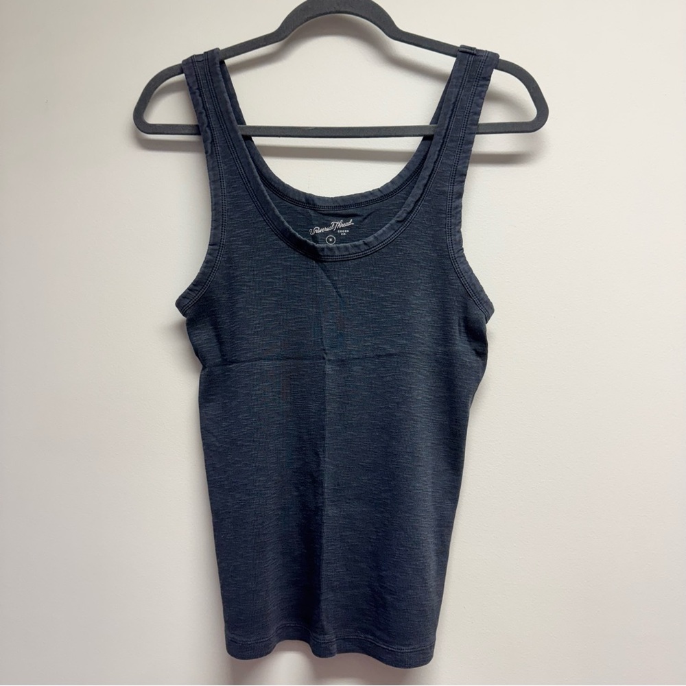 Universal Thread Dark Gray Ribbed Tank Top EUC Size M